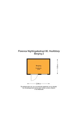Floorplan - Florence Nightingalestraat 86, 2131 ED Hoofddorp